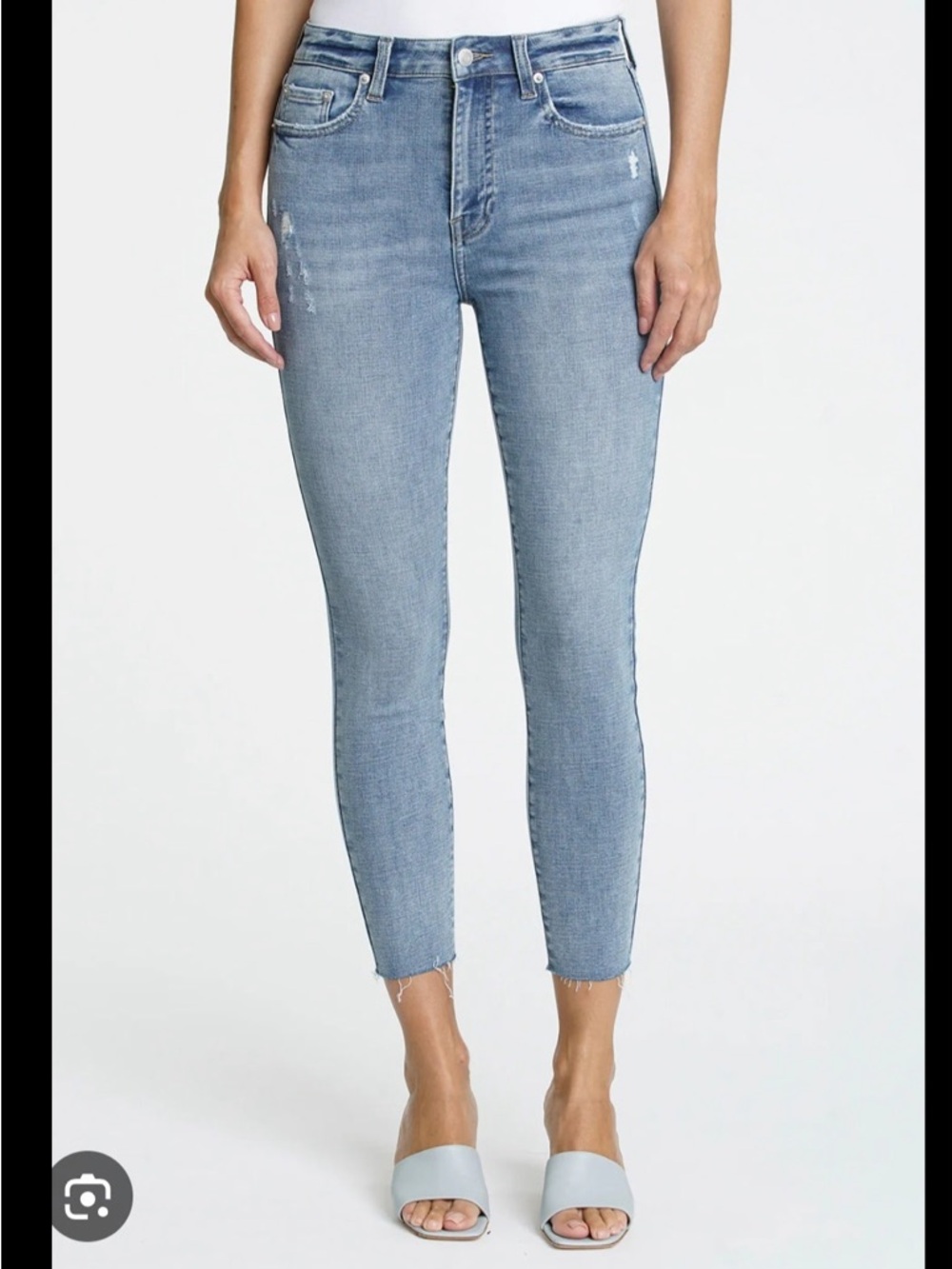 pistola Light Wash High-Rise Ankle Skinny Jeans